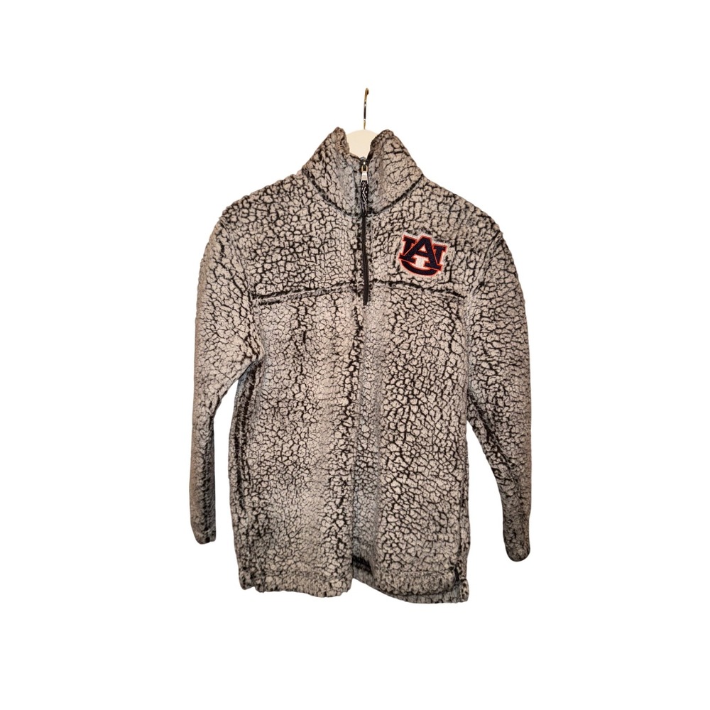 Auburn Tigers Sherpa Fleece Pullover Sweatshirt Womens Size‎ S Quarter Zip